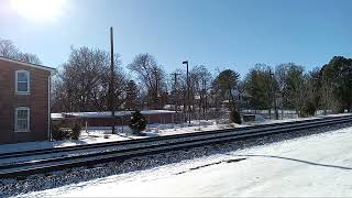 NS 7650 leads a mixed freight train in Wernersville PA 30A [upl. by Maretz451]