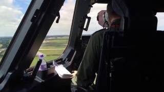 A400M landing Brize Norton Cockpit View [upl. by Nerti]