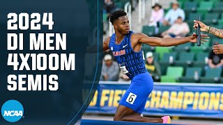 Mens 4x100m semifinals  2024 NCAA track and field championship [upl. by Yatnoed]