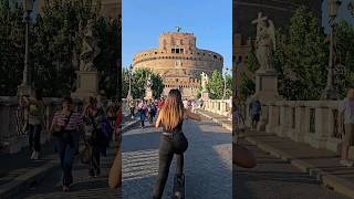 Scooting through History Exploring Castel SantAngelo on a monopattino  Rome Adventures Shorts [upl. by Ardnuhs]