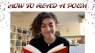 HOW TO READ A POEM [upl. by Yetti]