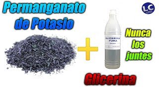 Experimento de permanganato de potasio con glicerina [upl. by Mcculloch]