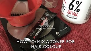 How to mix a toner for hair colour [upl. by Elletnwahs754]