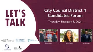 City Council District 4 Candidates Forum [upl. by Walburga]