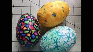 Make Homemade Fabric Covered Plastic Easter Eggs  DIY Spring Craft Idea [upl. by Ilenna]