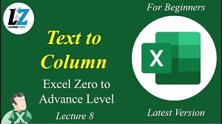 8 Text to Column Command  MS Excel  Zero to Advance excel education microsoft tutorial [upl. by Rapsac]