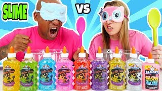 NO CHEATING Blindfolded Slime Challenge Parents Edition [upl. by Deni]