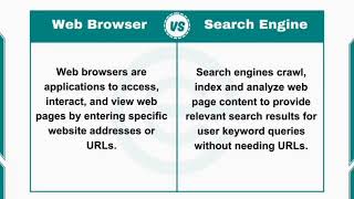 Introduction to Web Tech  Search Engine Vs Web browser [upl. by Aderfla]