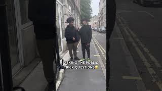 He was waffling 😂 foryou funny london prank trolling public publicinterview thepiggleboy [upl. by Halilak]