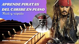 Piratas del Caribe al piano Parte 1 manu piano fácil [upl. by Elleirol]