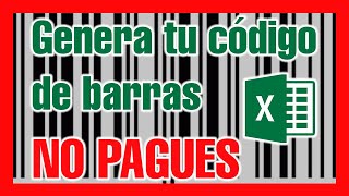 ✅Como hacer un CÓDIGO de BARRAS en EXCEL GRATIS😲 2022 [upl. by Erastus]