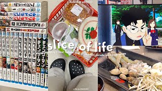 slice of life manga shopping  haul korean bbq jjk phantom parade miso soup anime etc [upl. by Wyck616]