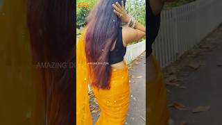 Saree Draping New Style For Girls shorts ytshorts sareedrapings saree backlessblousedesign [upl. by Donica]