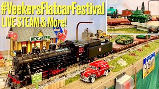 Casselman ON VeekersFlatcarFestival RC Locos Flats amp CobiCada tanks amp planes livesteam gscale [upl. by Noellyn]