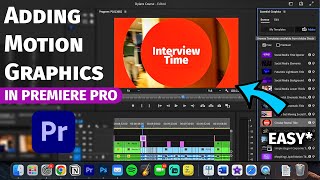 How To Add amp Use Motion Graphics In Premiere Pro CC  Adobe Premiere Pro CC Tutorial 2024 [upl. by Lyrrehs]