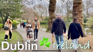 Grafton street Dublin Ireland  4k Dublin walking tour  St Stephens Green Park tour [upl. by Laroy]