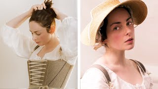 Getting dressed in the 18th century  working woman [upl. by Nortyad]