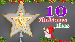 10 Easy Christmas Stars ideas 2024 From Ordinary Materials  DIY Christmas craft idea🎄461 [upl. by Eppilihp]