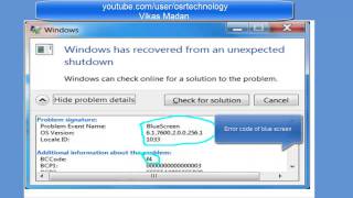 how to fix blue screen error in windows 7 [upl. by Haerdna]