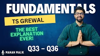 FUNDAMENTALS  Q33 34 Q35 Q36  ACCOUNTS  CLASS 12  TS GREWAL  MANAN MALIK  2024 [upl. by Tavish]