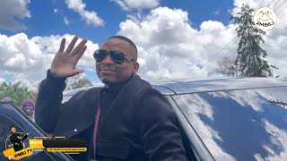 Otile Brian Arrives in his new Range Rover At Brian Chira Burial [upl. by Ycak]