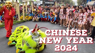 Phnom Penh Cambodia Everyone enjoy Chinese new year 2024 on street 130 [upl. by Noitsuj44]