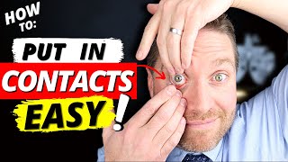 How To Put In Contacts Fast And Easy  Contact Lenses For Beginners [upl. by Ayikaz]