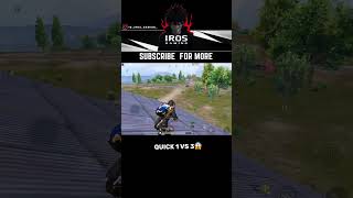 Quick 1 VS 3 😨 irosgaming bgmishorts pubgmobile 1vs3clutches [upl. by Welles926]