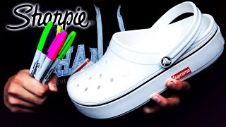 Custom SHARPIE CROCS SaTisFyiNg [upl. by Almat]