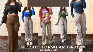 HUGEMEESHO TOPWEAR HAUL 10 affordable amp trendy finds College outfit ideas 🎀 [upl. by Nabe39]