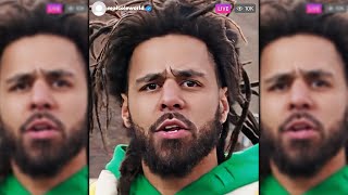 J Cole Responds To Kendrick Lamar Diss On IG Live [upl. by Milks]