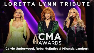 Reba McEntire Carrie Underwood amp Miranda Lambert  Loretta Lynn Tribute  56th CMA Awards [upl. by Leseil]