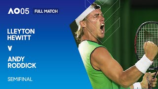 Lleyton Hewitt v Andy Roddick Full Match  Australian Open 2005 Semifinal [upl. by Durning]