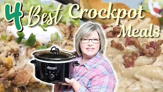 4 BEST Dump and Go Crockpot Recipes  CHEAP Quick amp Easy Slow Cooker Meals Your Family Will Love [upl. by Lynnett]