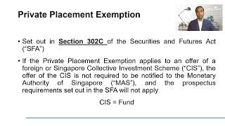 Private placement exemption for offer of investment funds [upl. by Grenville]