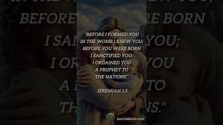 “Before I formed you in the womb I knew you” godsholyword faith bibleverseofthedaytoday [upl. by Charlton]