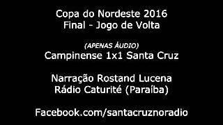 Áudio Campinense 1x1 Santa Cruz  Nar Rostand Lucena Rádio CaturitéPB  Copa NE 2016 [upl. by Yhtuv505]