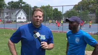 DaMarcus Beasley full 1on1 interview at Fort Wayne FC futsal event at Packard Park [upl. by Eulalia]