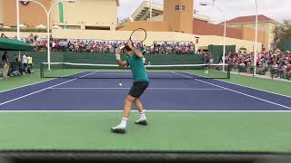 Roger Federer amp Thomas Berdych courtside Practice [upl. by Ayekel]