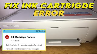 HP Deskjet Printer  How to Fix Ink Cartridge Error  Incompatible amp Missing Message [upl. by Griffy]