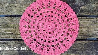 How To Crochet Hearts Doily [upl. by Sahc]