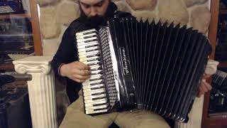 5335  Black Excelsior Accordiana 510 Piano Accordion LMH 41 120 1199 [upl. by Akital]