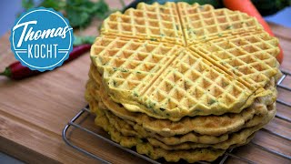 Herzhafte Waffeln ganz einfach  Thomas kocht [upl. by Yadrahc]