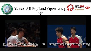 Highlights Yonex All England Open 2024 QF MD  Lee Yang Wang Chi Lin vs Liang Wei Keng Wang Chang [upl. by Semaj]