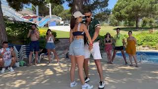 La Tormenta  Aventura  Alicia Y Yexy Jr Bachata Dance [upl. by Oelc]