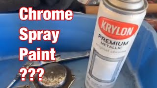 Painting With Krylon Chrome Spray PaintVintage Motorcycle Restoration Project Part 69 [upl. by Rebmaed99]