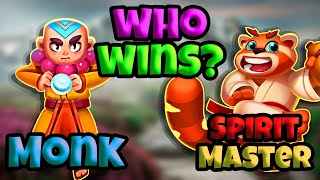 Spirit Master vs Monk in Death Wave Rush Royale  Manty [upl. by Chlo]