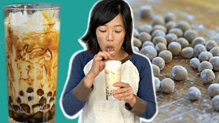 How to Make Homemade Boba Tapioca Pearls  DIY Brown Sugar Boba Recipe [upl. by Bekki145]