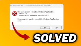 FIXED quotThis application requires Windows App Runtimequot error in windows PC [upl. by Erlond232]