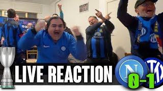 Delirio assoluto al gol di Lautaro 😱 Live reaction NapoliInter 01 [upl. by Ytirev]